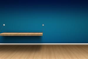 室内简单设计蓝色高清壁纸