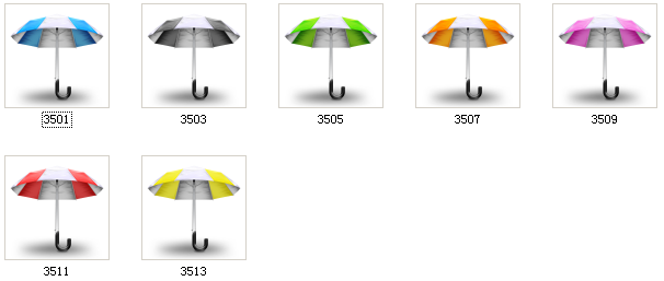 夏日的太阳伞图标-7枚