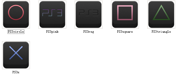 索尼PlayStation风格图标-6枚